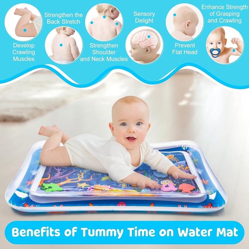FIGMENT Tummy Time Water Play Mat for Babies 3�24 Months, Premium Baby Toy for Muscle Development, Sensory Activity Mat for Infants, Leakproof & Portable (Water Mat) FIGMENT Tummy Time Water Play Mat for Babies 3�24 Months, Premium Baby Toy for Muscle Development, Sensory Activity Mat for Infants, Leakproof & Portable (Water Mat)