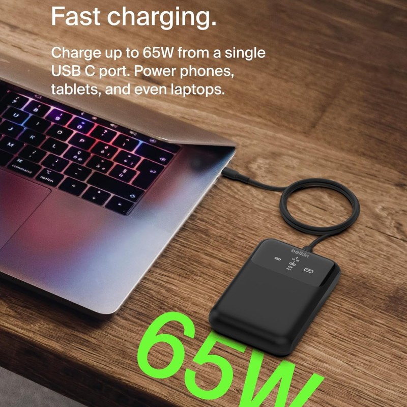(Refurbished) Belkin Power Bank 65W 20000 mAh | Mobile & Laptop Power Bank | 2 USB-C PD Port | Compatible for Lenovo,HP,Dell,Microsoft,MacBook,iPhone 17,iPad,Samsung Galaxy S25,Google Pixel 10 | 2 Years Warranty (Refurbished) Belkin Power Bank 65W 20000 mAh | Mobile & Laptop Power Bank | 2 USB-C PD Port | Compatible for Lenovo,HP,Dell,Microsoft,MacBook,iPhone 17,iPad,Samsung Galaxy S25,Google Pixel 10 | 2 Years Warranty
