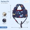 BabyPro Baby Head Safety Helmet for Crawling Walking Baby Head Protector - Head Protection for Safety 6 Months - 2 Years Soft Cushion Safety Headguard, Toddler Helmets Multi Printed (Dark Blue)