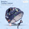BabyPro Baby Head Safety Helmet for Crawling Walking Baby Head Protector - Head Protection for Safety 6 Months - 2 Years Soft Cushion Safety Headguard, Toddler Helmets Multi Printed (Dark Blue)