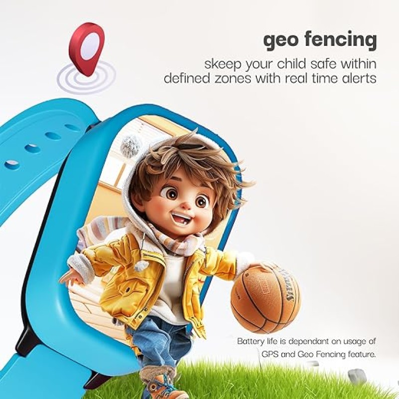 Vibez Smart Watch for Kids � SIM Card, 4G Voice Calling, GPS Location Tracker, Voice Chat, Video Call, Geo-Fencing, SOS Emergency, Health Monitoring Baby Smartwatch & Parental Control (Miracle, Blue) Vibez Smart Watch for Kids � SIM Card, 4G Voice Calling, GPS Location Tracker, Voice Chat, Video Call, Geo-Fencing, SOS Emergency, Health Monitoring Baby Smartwatch & Parental Control (Miracle, Blue)