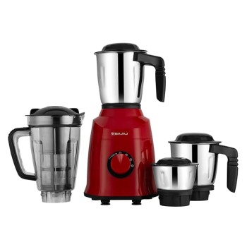 Bajaj Military Series Rex 750W 4 Jar Mixer Grinder | DuraCut Blades | 2-In-1 Function Blade In Dry Jar | 2 Yrs Warranty ?Red/Black?