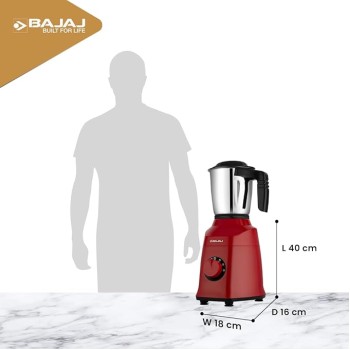 Bajaj Military Series Rex 750W 4 Jar Mixer Grinder | DuraCut Blades | 2-In-1 Function Blade In Dry Jar | 2 Yrs Warranty ?Red/Black? Bajaj Military Series Rex 750W 4 Jar Mixer Grinder | DuraCut Blades | 2-In-1 Function Blade In Dry Jar | 2 Yrs Warranty ?Red/Black?