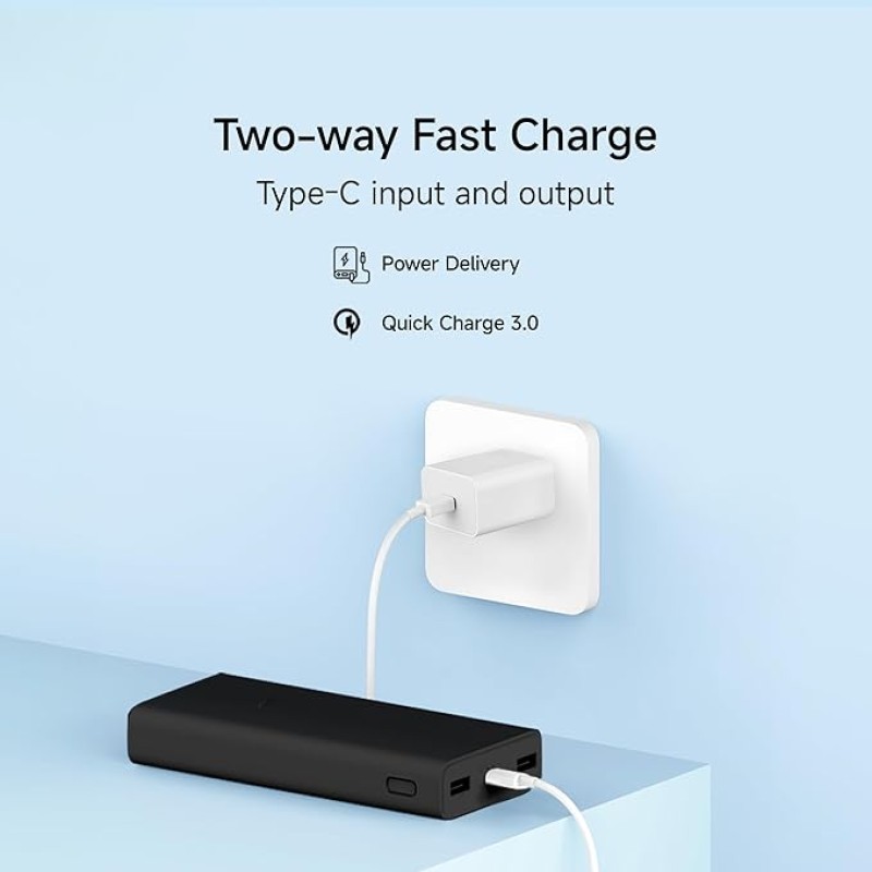 Xiaomi Power Bank 4i 20000mAh 33W Super Fast Charging PD |Smart 12 Layer Protection|Type C Input & Output|Triple Output Ports|Supports Android,Apple, Tablets, Earbuds,Watch(MI Powerbank),Black Xiaomi Power Bank 4i 20000mAh 33W Super Fast Charging PD |Smart 12 Layer Protection|Type C Input & Output|Triple Output Ports|Supports Android,Apple, Tablets, Earbuds,Watch(MI Powerbank),Black