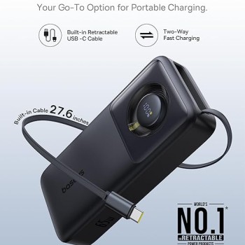 Baseus Free2Pull 20k 65W Cable Black Baseus Free2Pull 20k 65W Cable Black