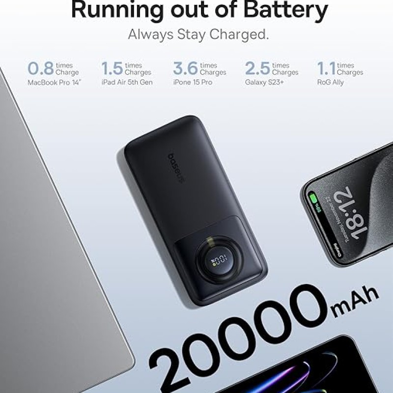 Baseus Free2Pull 20k 65W Cable Black Baseus Free2Pull 20k 65W Cable Black