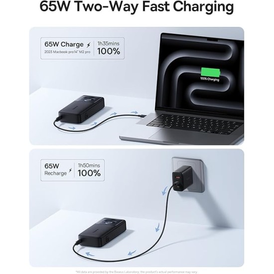 Baseus Free2Pull 20k 65W Cable Black