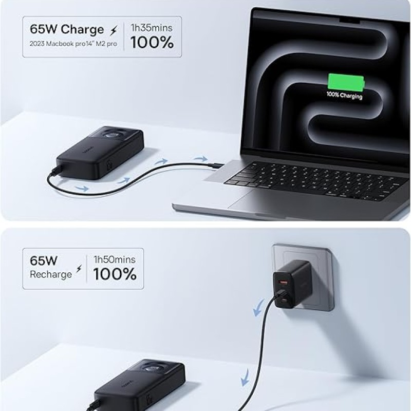 Baseus Free2Pull 20k 65W Cable Black Baseus Free2Pull 20k 65W Cable Black