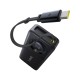 Baseus Free2Pull 10000mAh 30W Fast Charging Power Bank – Built-in Retractable USB-C Cable, Digital Display, Compact Design – Cosmic Black