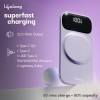 (Refurbished) Lifelong Electronics 10000mAh MagSafe Wireless Fast Charging Power Bank | iPhone & All Wireless Enabled Phone | Type C Input | 3 Outputs | 2 in-Built Cables | 15W Wireless | QC 3.0 Powerbank (Purple) (Refurbished) Lifelong Electronics 10000mAh MagSafe Wireless Fast Charging Power Bank | iPhone & All Wireless Enabled Phone | Type C Input | 3 Outputs | 2 in-Built Cables | 15W Wireless | QC 3.0 Powerbank (Purple)