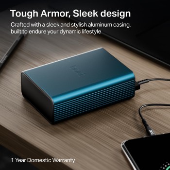 (Refurbished) Boat Energyshroom PB400 Pro 20000 mAh 22.5W Pocket Size, Compact Power Bank, Fast Charging (2X Output Ports, Supports Android, iPhone, Tablets, Earbuds, etc.) (Steel Blue), USB Type C (Refurbished) Boat Energyshroom PB400 Pro 20000 mAh 22.5W Pocket Size, Compact Power Bank, Fast Charging (2X Output Ports, Supports Android, iPhone, Tablets, Earbuds, etc.) (Steel Blue), USB Type C
