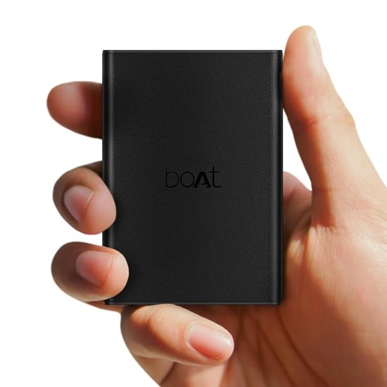 boAt Energyshroom PB400 Pro 20000mAh | Pocket Size, Compact Power Bank w/USB Type-C Input (2-Way Port), 3X Output Ports, Compatible with Tablets, Smartphones, Earbuds, Smartwatch(Carbon Black)