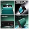 boAt Energyshroom PB400 Pro 20000mAh | Pocket Size, Compact Power Bank w/Type-C Input (2-Way Port), 3X Output Ports, Compatible with Tablets, Smartphones, Earbuds, Smartwatch(Emerald Green) boAt Energyshroom PB400 Pro 20000mAh | Pocket Size, Compact Power Bank w/Type-C Input (2-Way Port), 3X Output Ports, Compatible with Tablets, Smartphones, Earbuds, Smartwatch(Emerald Green)