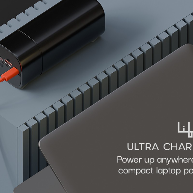 (Refurbished) Lifelong 65W 20000 mAh Super Fast Charging Laptop Power Bank with 2 Type C PD Output Ports & 1 USB Output Ports Compatible with Laptop, Android Smartphones, iPhones, iPad, Tablet (Black) (Refurbished) Lifelong 65W 20000 mAh Super Fast Charging Laptop Power Bank with 2 Type C PD Output Ports & 1 USB Output Ports Compatible with Laptop, Android Smartphones, iPhones, iPad, Tablet (Black)