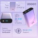 FLiX (Beetel) UltraCharge Duotone 20,000mAh 22.5W QC Pocket Power Delivery PPS Power Bank, Type C Input & Output, LED Percentage Display, Compatible iPhone, Samsung, Google (Purple + Pink)