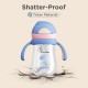 R for Rabbit Tritan Dino 320ml Baby Straw Sipper for Kids | Twin Handle Non Toxic BPA Free Soft Silicone Straw Sippy Bottle | Leak Proof Drinking Sippy Cup for 9+ Months Babies (Pink Blue)