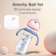 R for Rabbit Tritan Dino 320ml Baby Straw Sipper for Kids | Twin Handle Non Toxic BPA Free Soft Silicone Straw Sippy Bottle | Leak Proof Drinking Sippy Cup for 9+ Months Babies (Pink Blue)