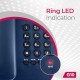 Beetel G10 Newly Launched, Corded Landline Phone, Ringer LED Indication, Desk and Wall Mountable, 3 Step Ringer Volume Control, Tone/Puls/Flash/Pause/Redial, TEC Certified (G10 Blue)