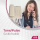 Beetel G10 Newly Launched,Expandable Cordless Landline Phone, Ringer LED Indication, Desk and Wall Mountable, 3 Step Ringer Volume Control, Tone/Puls/Flash/Pause/Redial, TEC Certified (G10 Warm Grey)