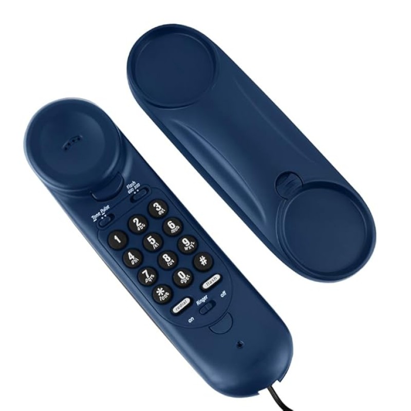 Beetel B26 Corded Slim Landline Phone,Ringer Volume Control,Wall/Desk Mountable,Ringer On/Off Switch,Clear Call Quality,Compact Design,Tone Pulse/Flash/Redial Function (Made in India) (Blue)(B26) Beetel B26 Corded Slim Landline Phone,Ringer Volume Control,Wall/Desk Mountable,Ringer On/Off Switch,Clear Call Quality,Compact Design,Tone Pulse/Flash/Redial Function (Made in India) (Blue)(B26)