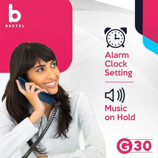 Beetel Newly Launched G30 Landline, TEC Certified, Caller ID LCD Display, Ringer LED, DTMF/FSK Compatible, 2-Way Adjustable Speaker Phone, Desk/Wall Mountable, 3 Level LCD Contrast(G30-Blue)