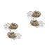 UAPAN Brass Ghungroo White cotton string Bells (1.6 CM, 25+25, Pair, pack of 2 pair)