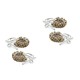 UAPAN Brass Ghungroo White cotton string Bells (1.6 CM, 25+25, Pair, pack of 2 pair)