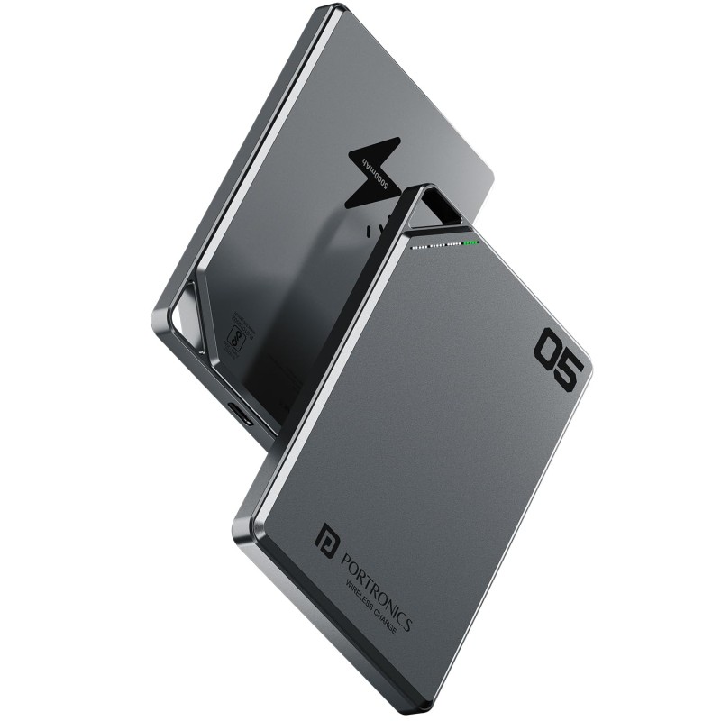 (Refurbished) Portronics Boosty 5k 5000mAh 15W Wireless Magnetic Fast Charging Nano Powerbank, Metallic Finish, 20W Type C PD Output, Light Weight, Compatible with iPhone 12 Above, Other Qi Enabled Devices (Refurbished) Portronics Boosty 5k 5000mAh 15W Wireless Magnetic Fast Charging Nano Powerbank, Metallic Finish, 20W Type C PD Output, Light Weight, Compatible with iPhone 12 Above, Other Qi Enabled Devices