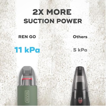 NUUK REN GO Cordless Car and Home Vacuum Cleaner | 2X More Suction, 11000 PA | 4-in-1 Functions with Air Blowing | 7 Attachments+Storage Bag | Dual Filtration with HEPA | BLDC Motor | 2 Suction Modes NUUK REN GO Cordless Car and Home Vacuum Cleaner | 2X More Suction, 11000 PA | 4-in-1 Functions with Air Blowing | 7 Attachments+Storage Bag | Dual Filtration with HEPA | BLDC Motor | 2 Suction Modes