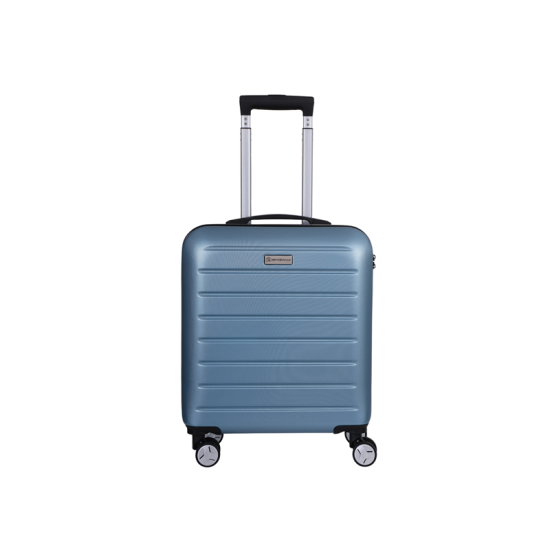 Spacewalk Cadillac PC, 42 litres Hard Spinner, Cabin Suitcase, 18 Inch, 8 Wheels, 3 Years Warranty, Sky Blue