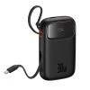 (Refurbished) Baseus QPow 2 10000mAh 30W Fast-Charging Power Bank – Dual Built-in Type-C Cables, Digital Display, PD Compatible – Cluster Black (Refurbished) Baseus QPow 2 10000mAh 30W Fast-Charging Power Bank – Dual Built-in Type-C Cables, Digital Display, PD Compatible – Cluster Black