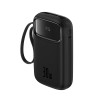 (Refurbished) Baseus QPow 2 10000mAh 30W Fast-Charging Power Bank – Dual Built-in Type-C Cables, Digital Display, PD Compatible – Cluster Black (Refurbished) Baseus QPow 2 10000mAh 30W Fast-Charging Power Bank – Dual Built-in Type-C Cables, Digital Display, PD Compatible – Cluster Black