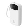 (Refurbished) Baseus QPow 2 Digital Display Fast-Charging Power Bank with 2 Built-in Type-C Cable 20000mAh 30W Moon White (Refurbished) Baseus QPow 2 Digital Display Fast-Charging Power Bank with 2 Built-in Type-C Cable 20000mAh 30W Moon White