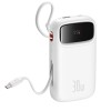 (Refurbished) Baseus QPow 2 Digital Display Fast-Charging Power Bank with 2 Built-in Type-C Cable 20000mAh 30W Moon White (Refurbished) Baseus QPow 2 Digital Display Fast-Charging Power Bank with 2 Built-in Type-C Cable 20000mAh 30W Moon White