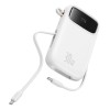 (Refurbished) Baseus QPow 2 Digital Display Fast-Charging Power Bank with 2 Built-in Type-C Cable 20000mAh 30W Moon White (Refurbished) Baseus QPow 2 Digital Display Fast-Charging Power Bank with 2 Built-in Type-C Cable 20000mAh 30W Moon White