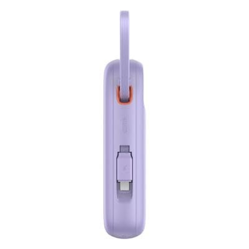 Baseus QPow 2 10000mAh 30W Fast-Charging Power Bank � Dual Built-in Type-C Cables, Digital Display, PD Compatible � Nebula Purple Baseus QPow 2 10000mAh 30W Fast-Charging Power Bank � Dual Built-in Type-C Cables, Digital Display, PD Compatible � Nebula Purple