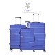 Spacewalk Gloster Hard Luggage Set of 3, 57 cm, 67 cm & 77 cm, 8 Wheels, Blue