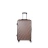 Spacewalk Stylux Hard Luggage, 57 cm, 8 Wheels, 3 Year Warranty, Brown