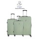 Spacewalk Stylux Hard Luggage Set of 3, 57 cm, 67 cm & 77 cm, 8 Wheels, 3 Year Warranty, Pista Green