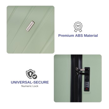 SPACEWALK STYLUX Hard Luggage, 76L, MEDIUM, Smooth 8 Spinner Wheels, Durable Hard Case ABS Material, Anti-Theft Zip, TSA Lock, Lightweight, Ergonomic Telescopic Handle, 3-Year Warranty SPACEWALK STYLUX Hard Luggage, 76L, MEDIUM, Smooth 8 Spinner Wheels, Durable Hard Case ABS Material, Anti-Theft Zip, TSA Lock, Lightweight, Ergonomic Telescopic Handle, 3-Year Warranty