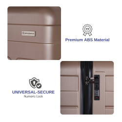 SPACEWALK TOKYO Hard Case ABS Luggage, 107L, LARGE, 8 Spinner Wheels, TSA Lock, Anti-Theft Zip, Lightweight & Durable, 3-Year Warranty, Made in India