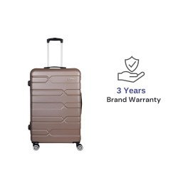 Spacewalk Tokyo Hard Luggage, 57 cm, 8 Wheels, 3 Year Warranty, Brown