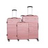 Spacewalk Tokyo ABS Hard Luggage Set of 3, 57 cm, 67 cm & 77 cm, 8 Wheels, 3 Year Warranty, Pink