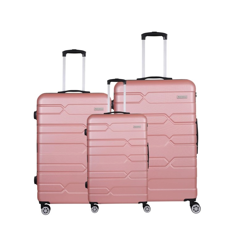 SPACEWALK TOKYO Hard Case ABS Luggage, SET OF 3 (S, M, L), 8 Spinner Wheels, TSA Lock, Anti-Theft Zip, Lightweight & Durable, 3-Year Warranty, Made in India SPACEWALK TOKYO Hard Case ABS Luggage, SET OF 3 (S, M, L), 8 Spinner Wheels, TSA Lock, Anti-Theft Zip, Lightweight & Durable, 3-Year Warranty, Made in India