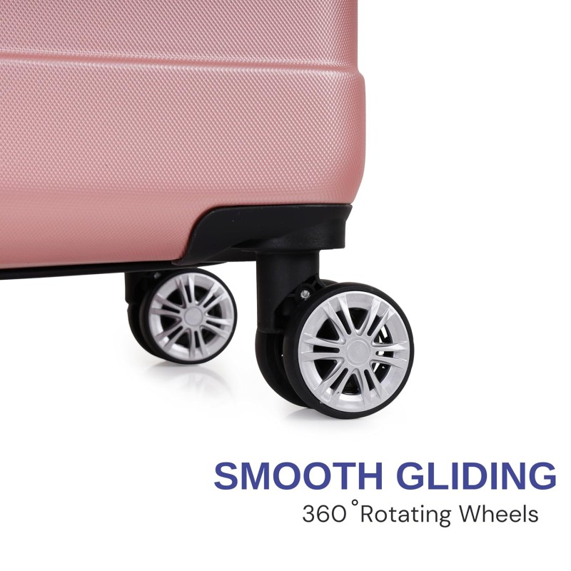 SPACEWALK TOKYO Hard Case ABS Luggage, SET OF 3 (S, M, L), 8 Spinner Wheels, TSA Lock, Anti-Theft Zip, Lightweight & Durable, 3-Year Warranty, Made in India SPACEWALK TOKYO Hard Case ABS Luggage, SET OF 3 (S, M, L), 8 Spinner Wheels, TSA Lock, Anti-Theft Zip, Lightweight & Durable, 3-Year Warranty, Made in India