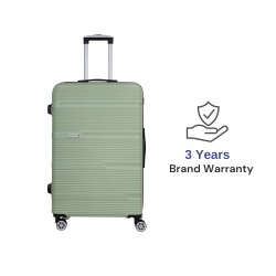 Spacewalk Gloster Hard Luggage, 77 cm, 8 Wheels, 3 Year Warranty, Pista Green