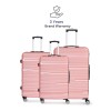 Spacewalk Gloster Hard Luggage Set of 3, 57 cm, 67 cm, 77 cm, 8 Wheels, 3 Year Warranty, Pink Spacewalk Gloster Hard Luggage Set of 3, 57 cm, 67 cm, 77 cm, 8 Wheels, 3 Year Warranty, Pink