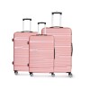 Spacewalk Gloster Hard Luggage Set of 3, 57 cm, 67 cm, 77 cm, 8 Wheels, 3 Year Warranty, Pink Spacewalk Gloster Hard Luggage Set of 3, 57 cm, 67 cm, 77 cm, 8 Wheels, 3 Year Warranty, Pink