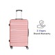 Spacewalk Gloster Hard Luggage, 77 cm, 8 Wheels, 3 Year Warranty, Pink