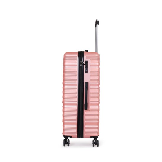 Spacewalk Gloster Hard Luggage, 77 cm, 8 Wheels, 3 Year Warranty, Pink